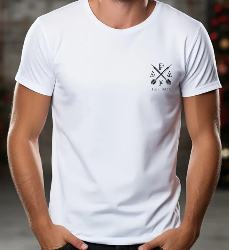Weisses T-Shirt mit Papa Monogram Dart Edition