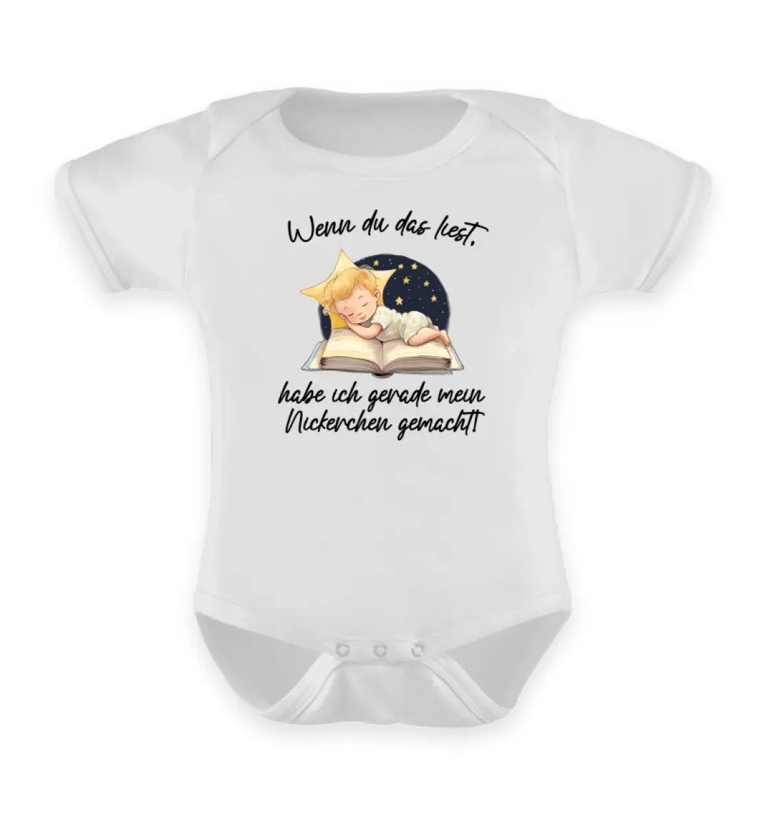 Heather Grey-baby body schwarz mit spruch wenn du das liest habe ich gerade mein Nickerchen gemacht