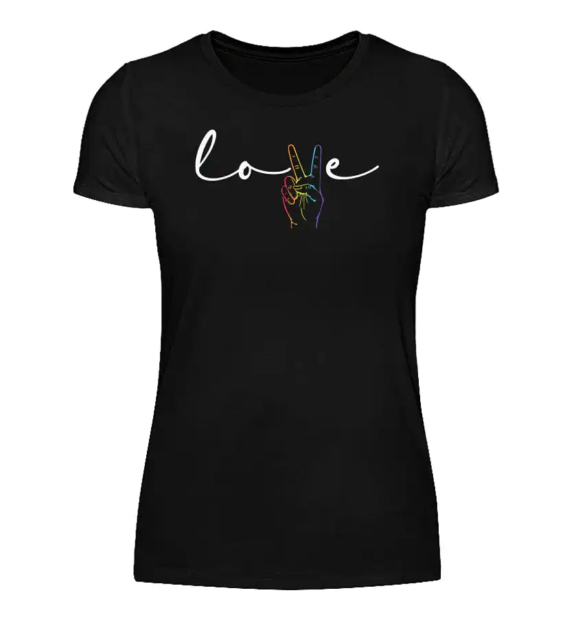Love-Peace-Sign - Shirt Feminin Cut