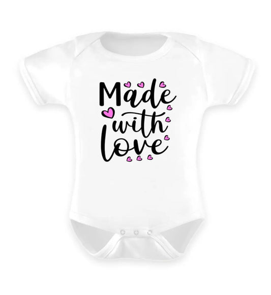 Baby Body weiß mit text Made with Love 